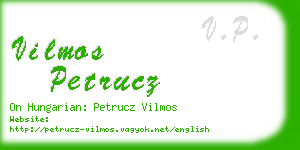 vilmos petrucz business card